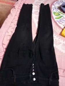 Black Button-Down Jeans