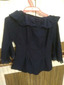 stylish navy blue top  design....