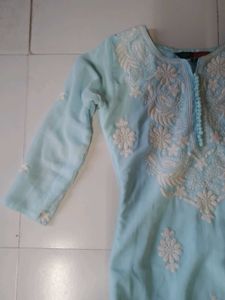 Light Blue Chikankari Kurta