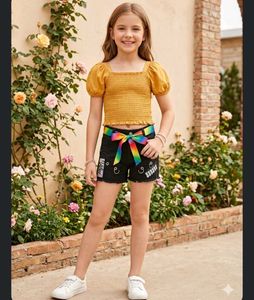 Cute Girls' Top & Shorts Set