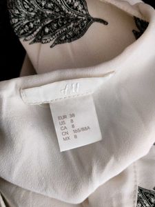 Off White With Black Printed Dress (Women's)