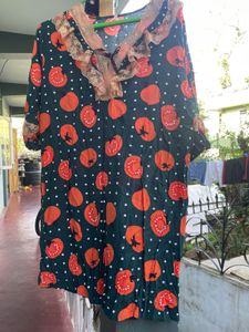 Cute Tomato Print Nighty