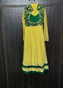 Elegant Yellow & Green Anarkali