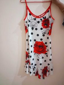 Cute Polka Dot &amp; Floral Nightdress