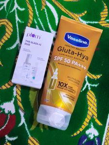 plum Vaseline Gluta-Hya Serum-Burst Sunscreen &amp; Pl