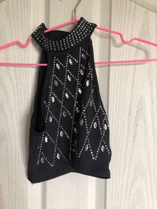 Studded Black Two-Piece Set