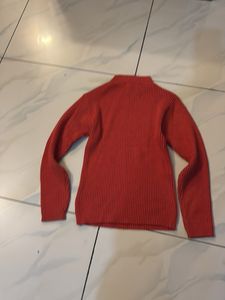 Classic Red Mock Neck Sweater
