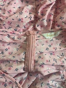 Pink Floral Mini Dress