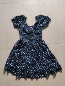 🎉Offer🎉Navy blue Dress Mini With Shorts Attached