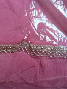 Embroidered Pink Kurta Fabric