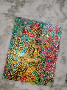 Vibrant Eiffel Tower Glass Painting