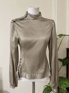 Elegant⚜️Chic Silk Button Detail Top⚜️