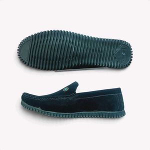 Men's Teal Suede Loafers