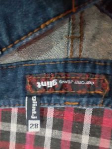 Flared Whimsical Autumn Inspired Leaf Design Jeans