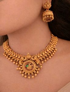 Traditional Peacock Necklace & Earrings Set