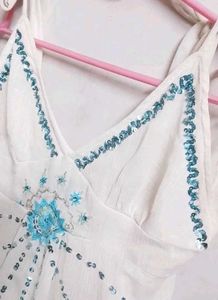 Sparkly White Camisole summer Top