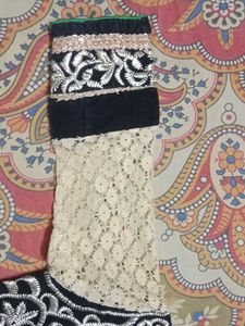 Embroidered Velvet Blouse