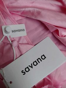 Pink Satin Ruffle Mini Dress