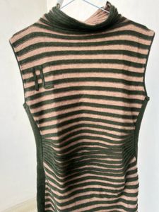 Striped Sleeveless stretchable Mini Dress