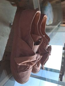 Bow Sneakers Suede Shoes