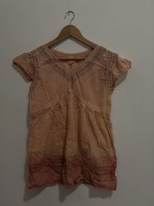 Boho Peach Ombre top