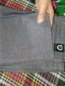 Stylish Men's Grey Textured Trousers