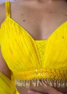 Vibrant Yellow Lehenga Choli Set