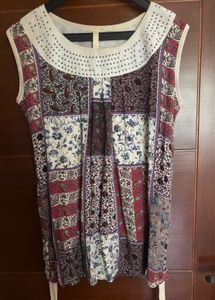 🇺🇸Vintage Print Sleeveless Blouse