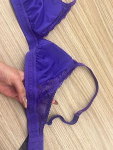 Mark&amp;Spencer Purple Lace Trim Bra