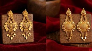 3 combo Exquisite Gold Peacock Jhumka Earrings