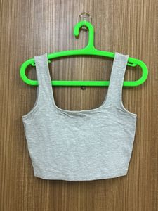 Grey Crop Tank Top