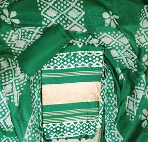 jaipuri batik unstitched cotton suits for women