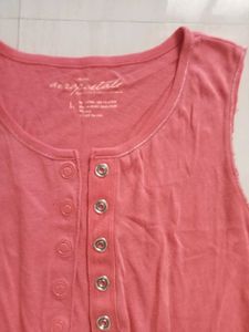 Stylish Coral Tunic with jeans