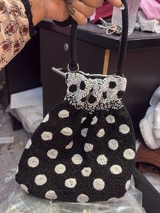 Beaded Polka Dot Clutch Bag