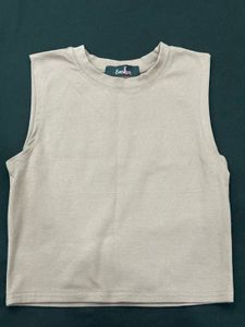 Solid Sleeveless Crop Top