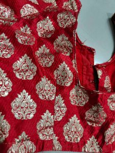 red colour blouse