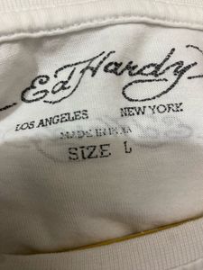 Ed Hardy White Tiger Graphic T-Shirt