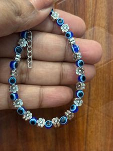 Evil Eye Bracelet with Flower Charms