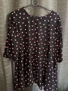 Heart Print Top | Size L
