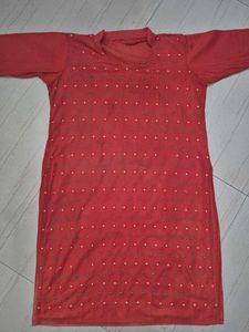 Red Polka Dot Kurta