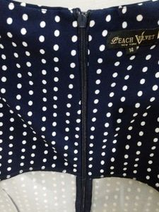Chic Navy Polka Dot Dress
