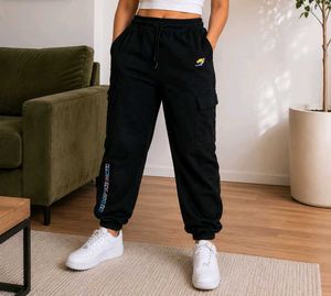 Women’s Black Cargo Joggers
