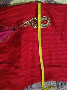 Red Embellished Party wear kurta set