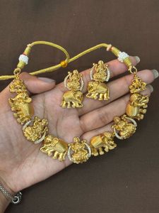 Elegant Elephant & Deity Earrings