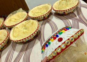 velvet cloth decorative basket with Protective Net