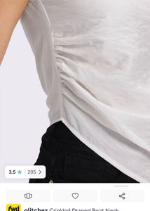 Glitzchez White Blouse M
