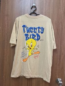 Cute Tweety Bird Back Print T-Shirt