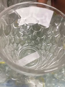 Clear Textured Glass Tumbler set of 2