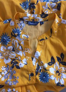 Yellow Floral Cold Shoulder Jumpsuit
