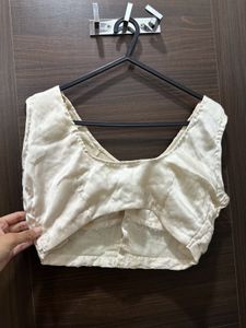 White silky Blouse fitted
